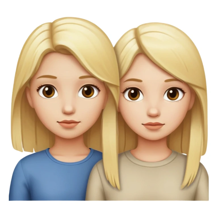 two girls with blonde hair sticker