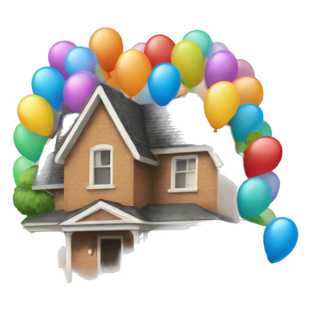 House full of ballons sticker