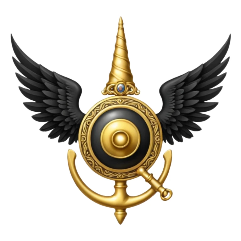 Holy Emblem with black wings and horn sticker