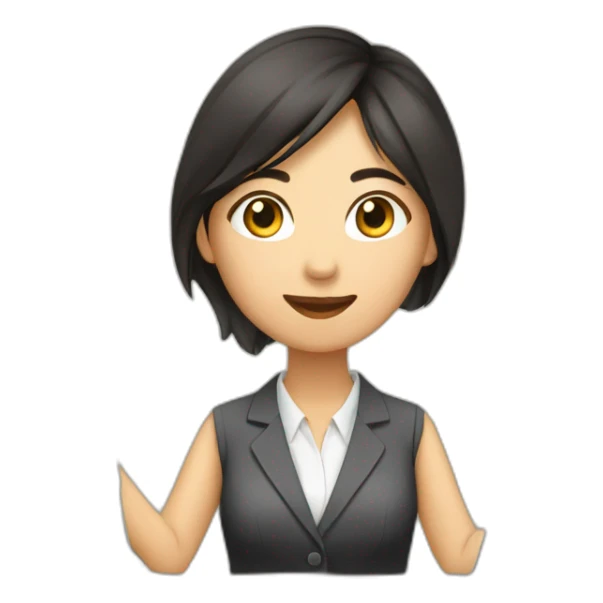young-asian-office-woman-working-behind-laptop sticker