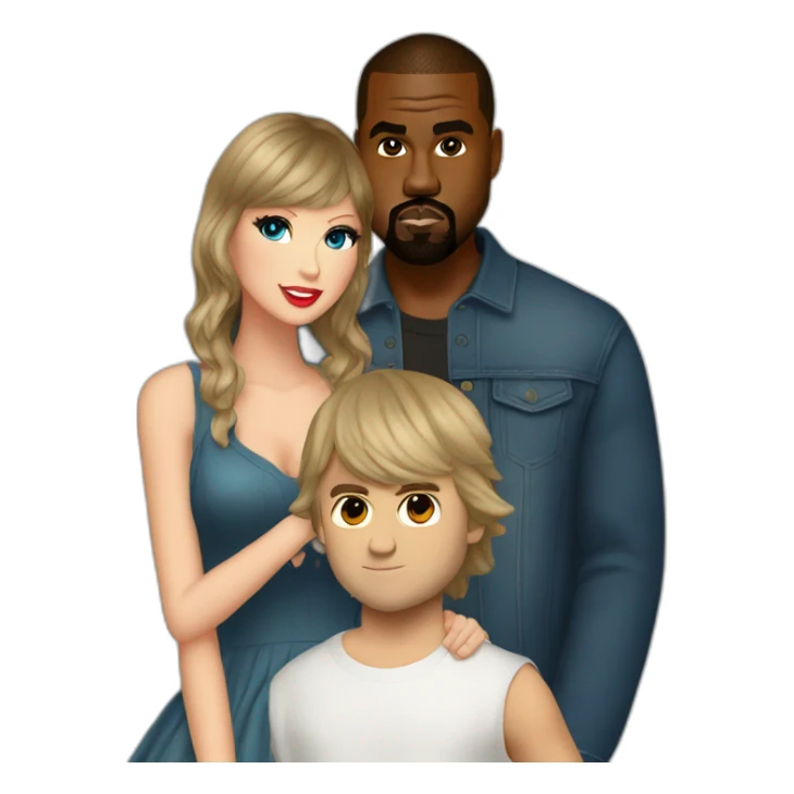 Taylor swift and Kanye west had a child sticker
