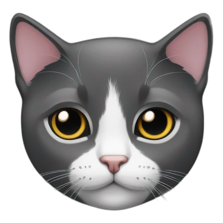 Face only of a black British short hair cat sticker
