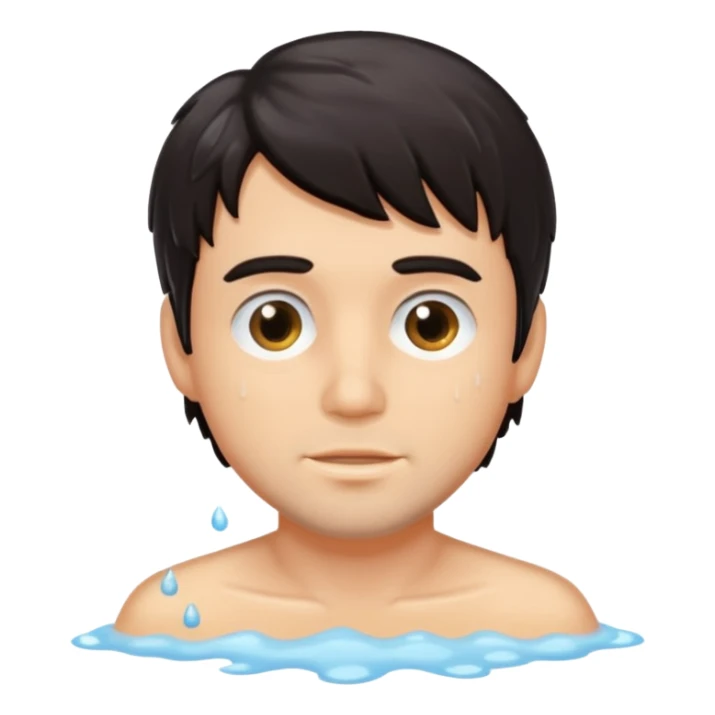 hair washing men  sticker