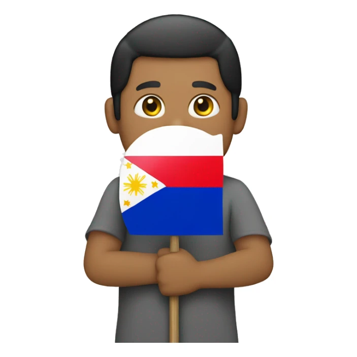 A person hold the Philippines flag  sticker