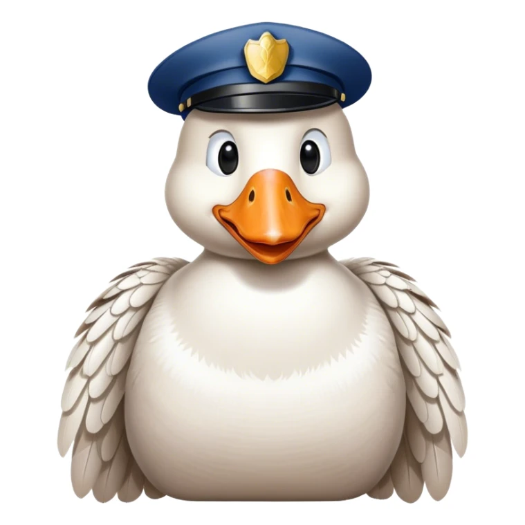 A goose being arrested by a police officer sticker