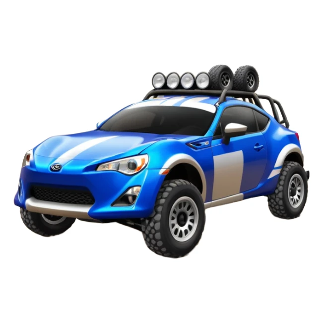 2013 scion fr-s ultramarine off road Baja dessert racer with silver wheels  sticker