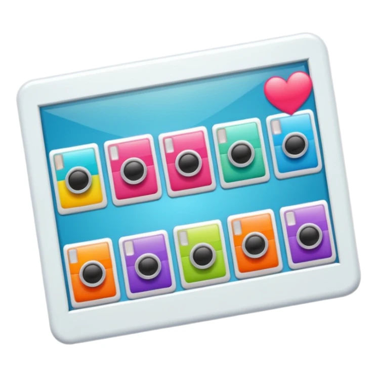 board with 8 polaroid photo sticker