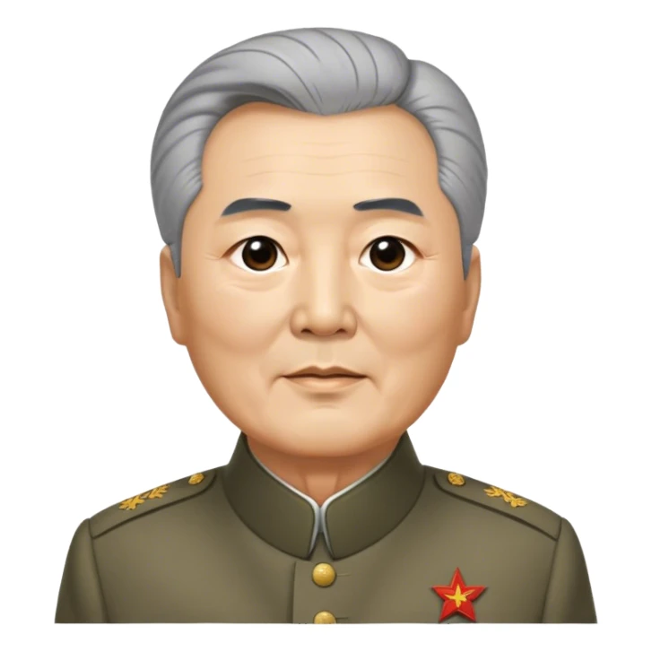Grey haired general Kim il sung wearing mao suit sticker