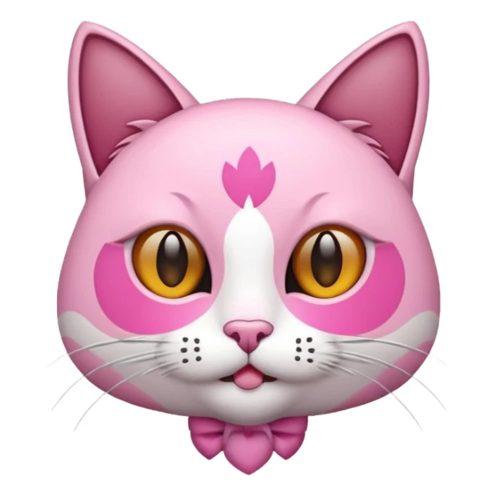 Pembe bir kedi kuyruğu İnce sticker