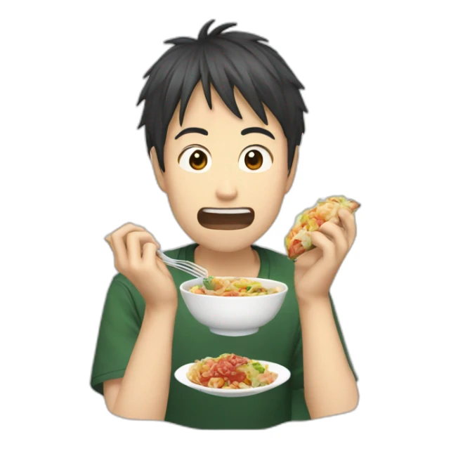 Yuji Itadori eating sticker