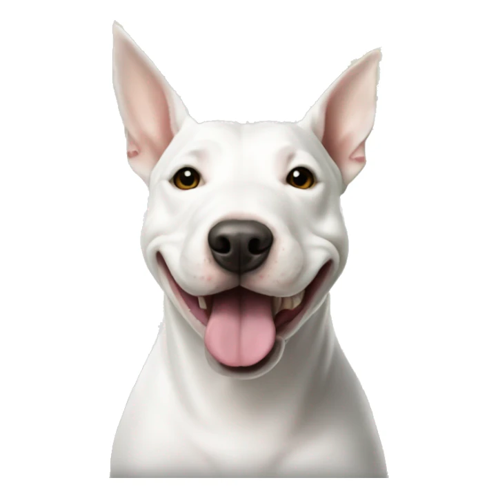 A very rich White Bull terrier with lots of money  sticker