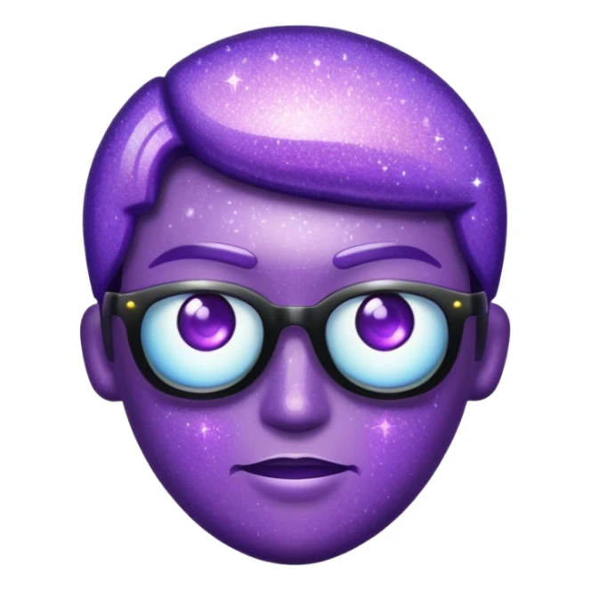 Purple Glitter Symbol of Manager sticker