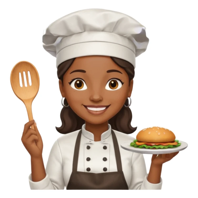 Food Truck Chef black woman sticker