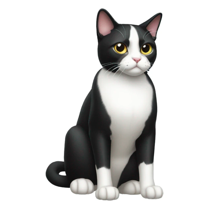 Tuxedo Cat Breed Full Body sticker