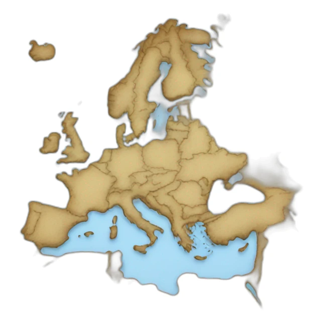 carte de l'europe (sans la Turquie) sticker