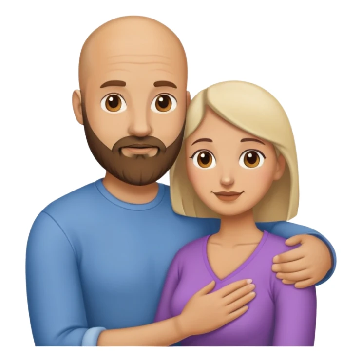 Deadlift bald beard holding wife sticker