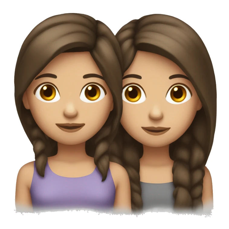 Three medium length brunette hair female friends sticker