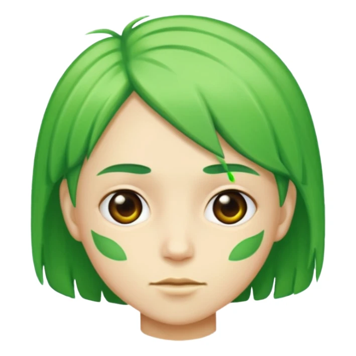 Lime guy and green hair  sticker