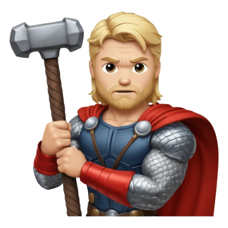 thor with hammer sticker