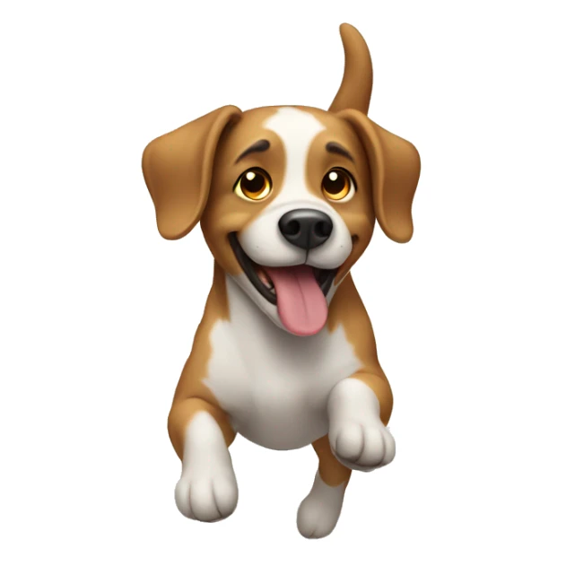 Dog in air sticker