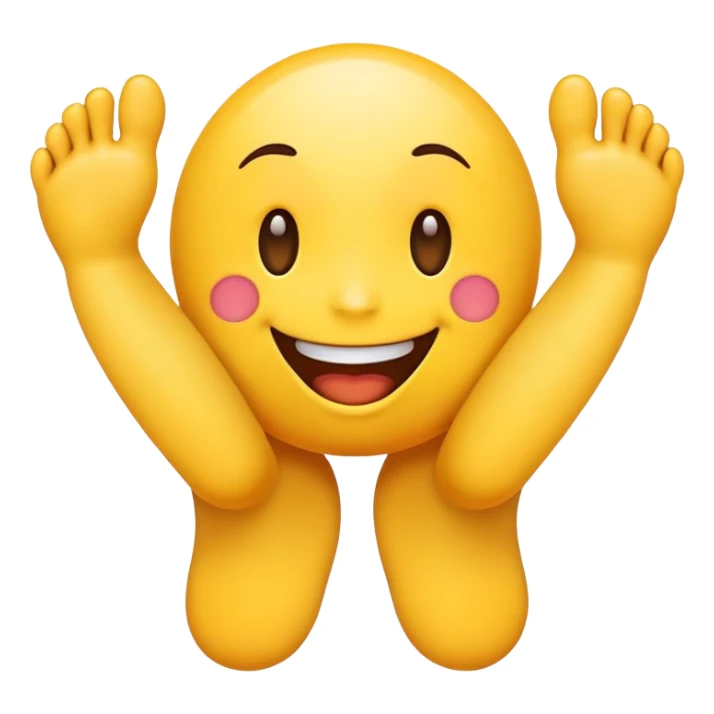 smiling emoji with toes  sticker