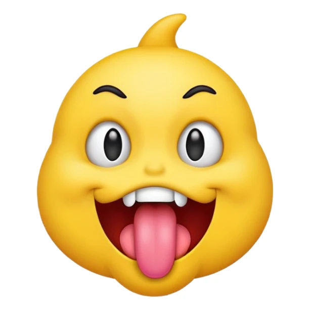 make a freaky emoji sticking their tounge out sticker