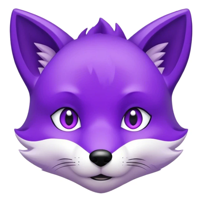 ein lilaner fuchs mit einem Schriftzug Schmiedgamer_OG sticker
