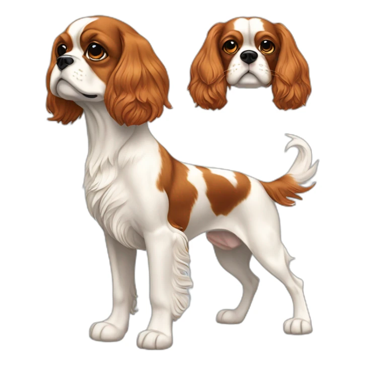 dog Cavalier King Charles Spaniel full body sticker