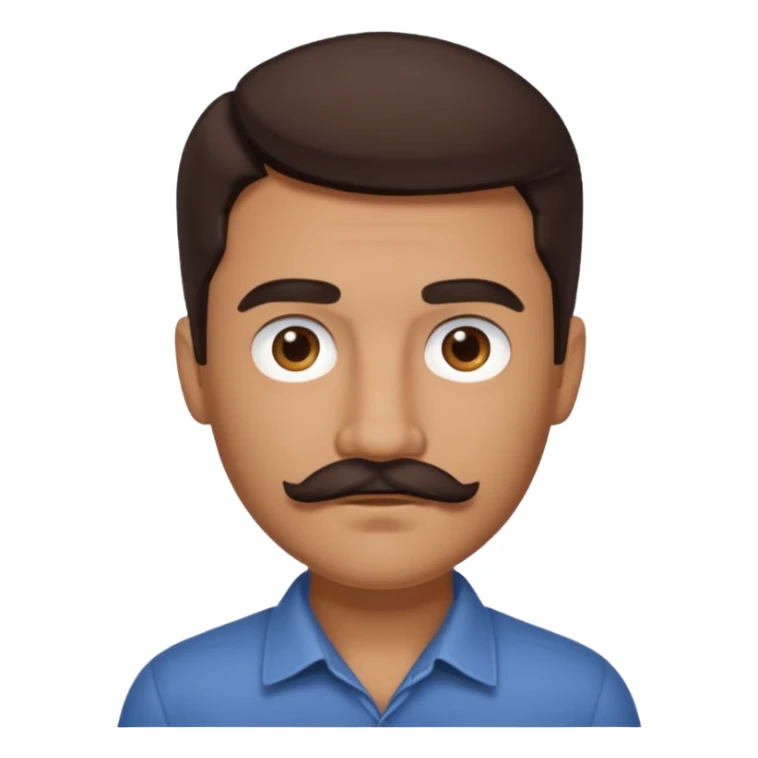 Cole Palmer with dark brown hair and mustache tan skin sticker