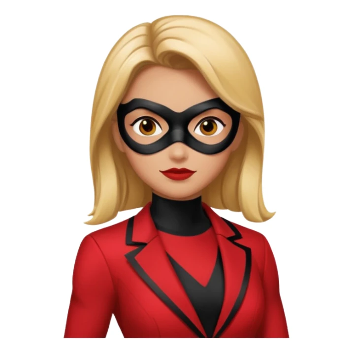 miss incredible with black mask  sticker