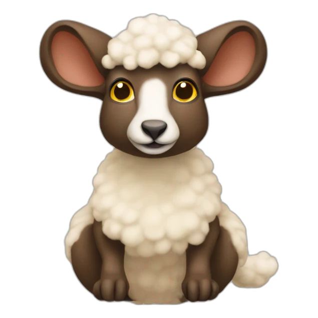 Mouton sur un kangourou sticker