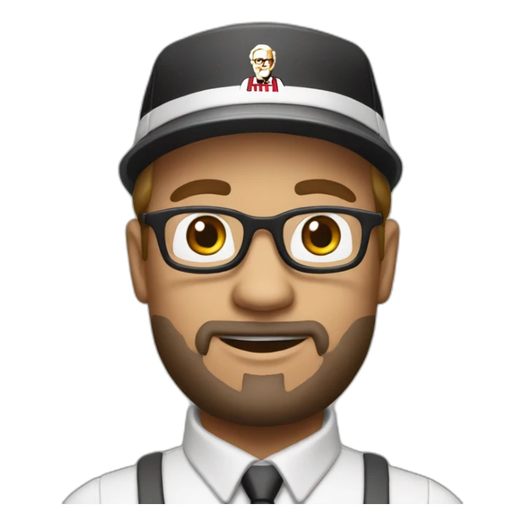 the KFC manager in the black cap is European sticker