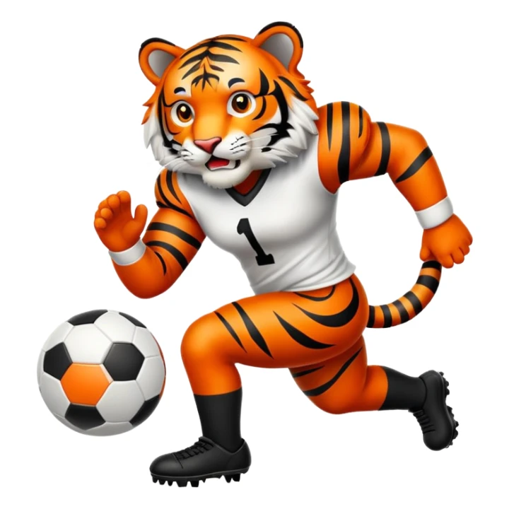 Bengal tiger playing football in Cincinnati sticker