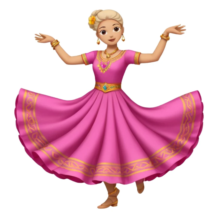 Bailarina rosada pero no de valet sino de bailes culturales sticker