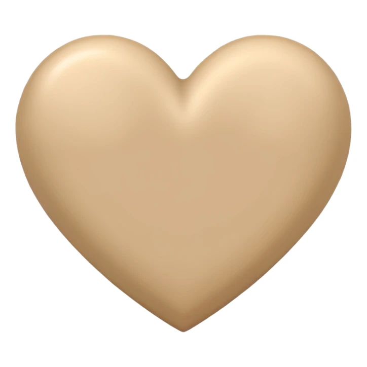 Beige heart sticker