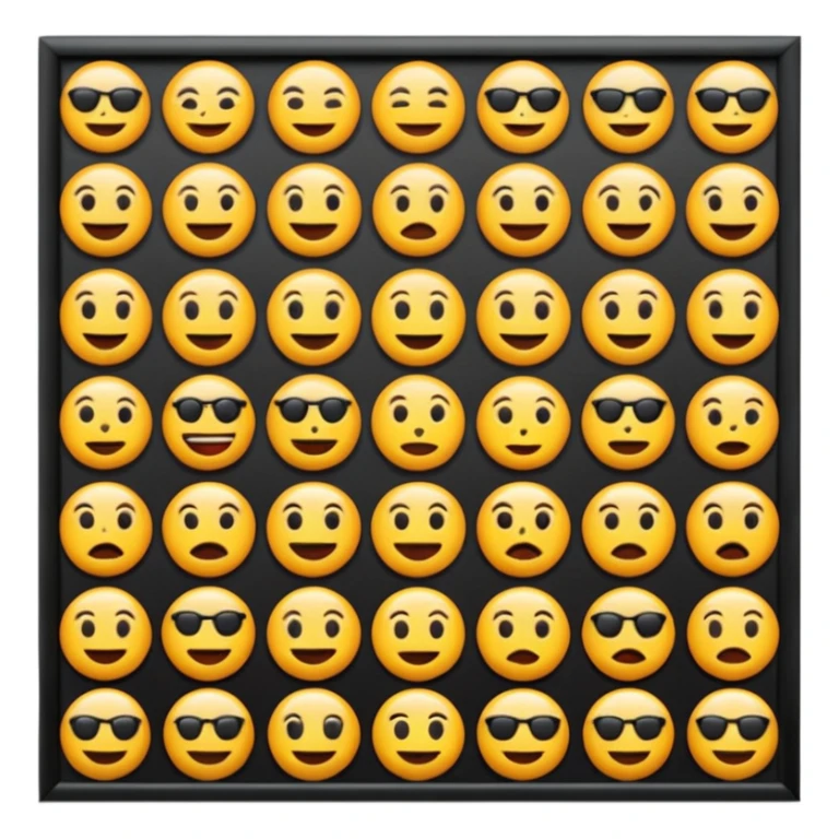 Emoji puzzle video.
Show 12 emojis in a clean grid.
One emoji has a clear visual difference (different color or missing detail).
Bright background, playful style.
Make it easy and fun for beginners.
4-second thinking time. sticker