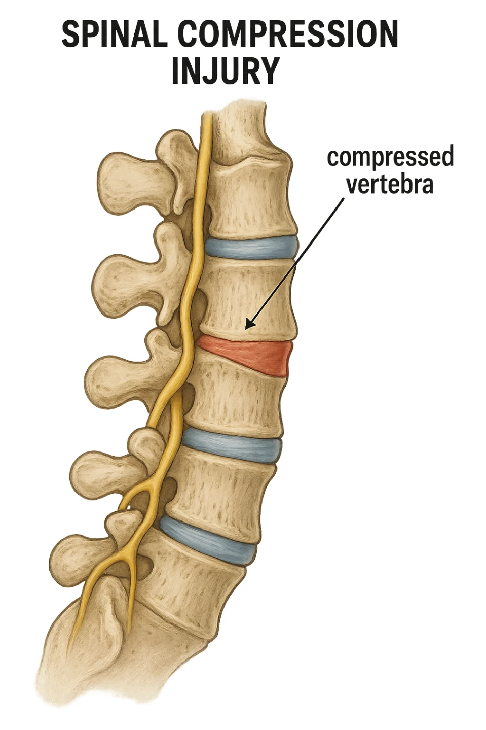Compressione della colonna vertebrale sticker