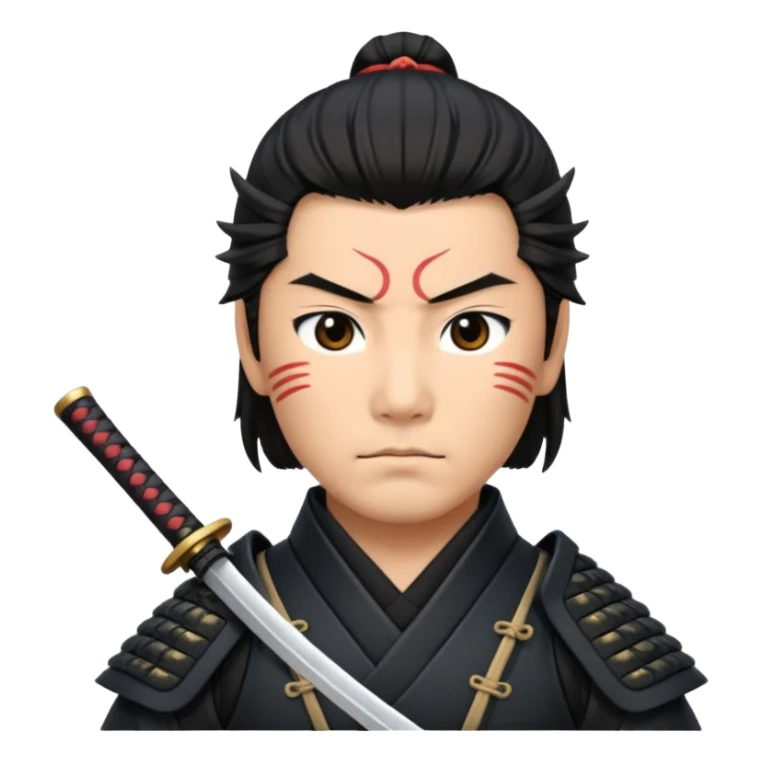A disciplined samurai with sharp gaze, traditional armor, and a sleek katana drawn halfway.
 sticker