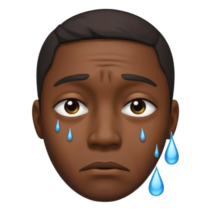 A black man crying sticker