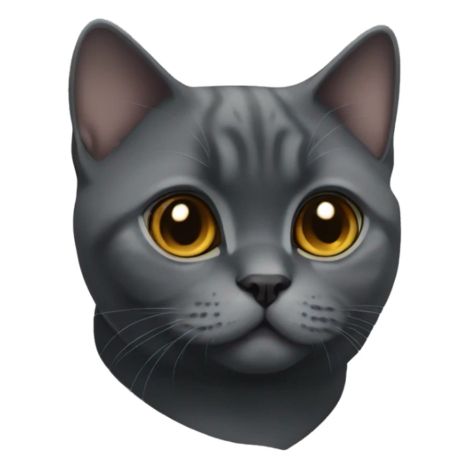 Black British Shorthair with light Brown eyes sticker