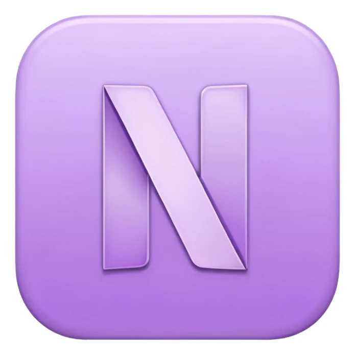 Netflix aesthetic "N" logo in pastel purple sticker