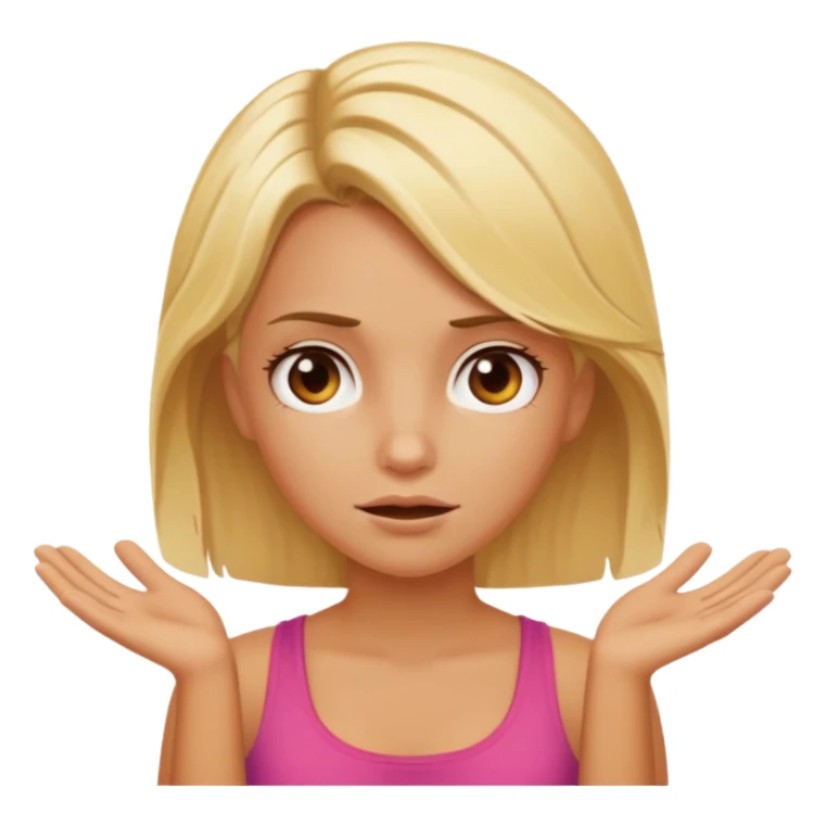 Blonde sunburnt girl shrugging sticker