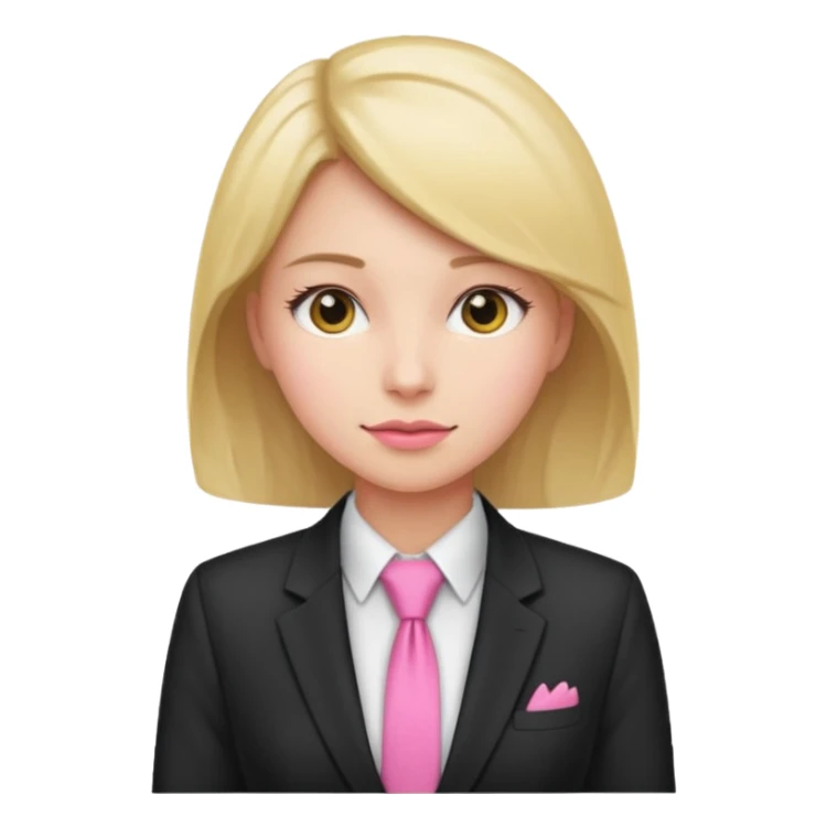 woman with pink tie and blazer sticker
