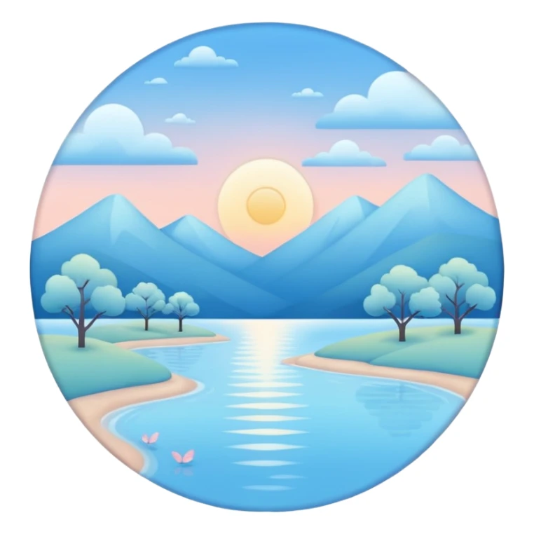 aesthetic pastel blue romantic aesthetic scenery  sticker