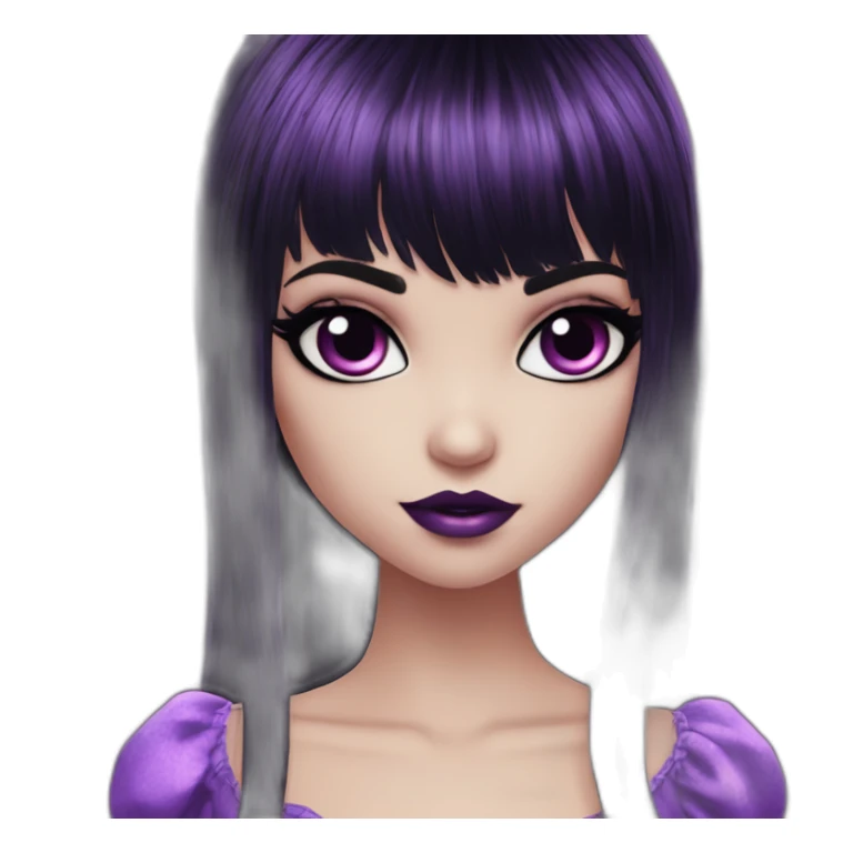 Elissabat-vampire-monsterhigh-goth-lightpinkskin-romantic-bangs-hair-purple-black sticker