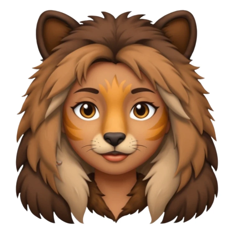 A girl that is half women and half wild animal sticker