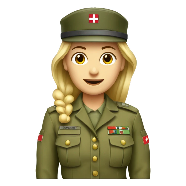 army woman swiss sticker