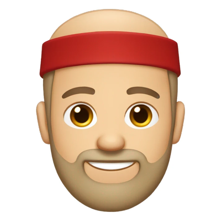  Bald Caucasian man with light brown beard in a Moroccan fez sticker