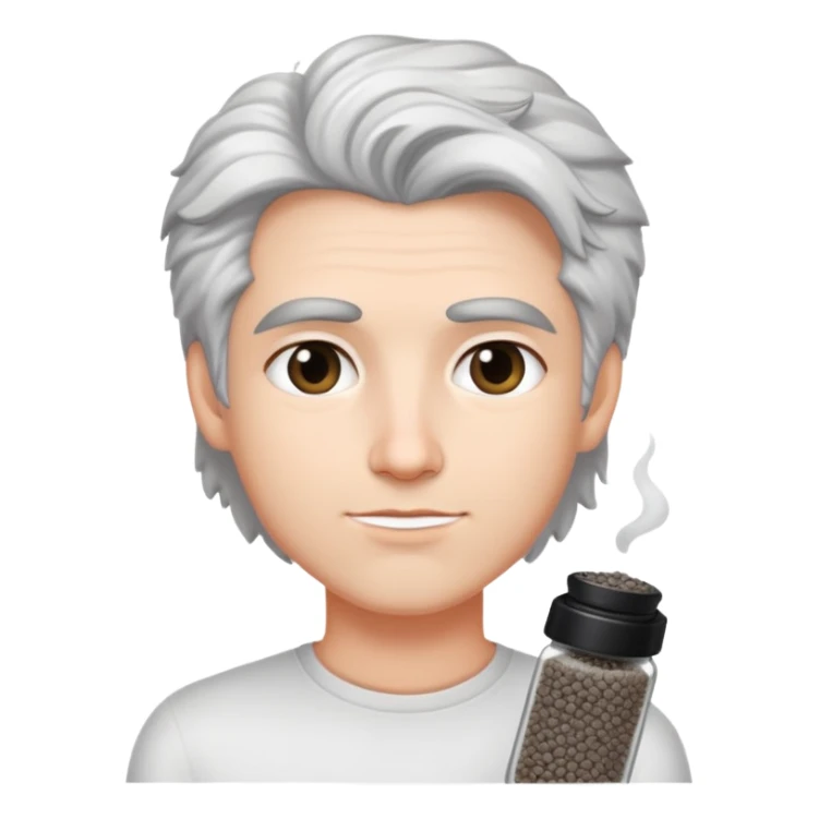 Me with salt and pepper hair sticker