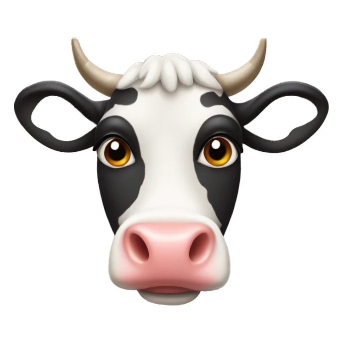 Cow with heart eyes sticker